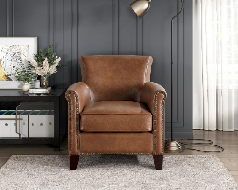 Picture of Genuine Leather Accent Chair