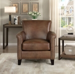 Picture of Genuine Leather Accent Chair