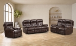 Picture of Leather Reclining Sofa, Loveseat and Chair