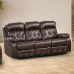 Picture of Leather Reclining Sofa, Loveseat and Chair