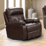 Picture of Leather Reclining Sofa, Loveseat and Chair