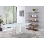 Picture of 63"-91" INCH EXTENSION WHITE DINING TABLE