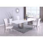 Picture of 87"-110"-133" Extendable Gloss White Dining Table