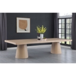 Picture of 95" / 113.5" / 132" Extendable Natural Oak Veneer Dining Table