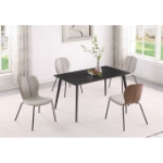 Picture of 55.1" Sintered Stone Hannah Matte Black Matte Dining Table