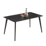 Picture of 55.1" Sintered Stone Hannah Matte Black Matte Dining Table