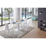 Picture of 47/63" Glass top, Metal base Extension Dining Table