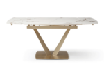 Picture of 47/71" Extendable White Marble Dining Table