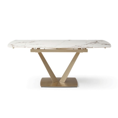 Picture of 71'' Extendable White Marble Dining Table