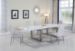 Picture of 119"  Ebony Gloss White Extendable Dining Table