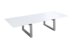 Picture of 119"  Ebony Gloss White Extendable Dining Table