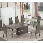 Picture of 79-98.5" Extendable Chestnut High Gloss Finish Dining Table