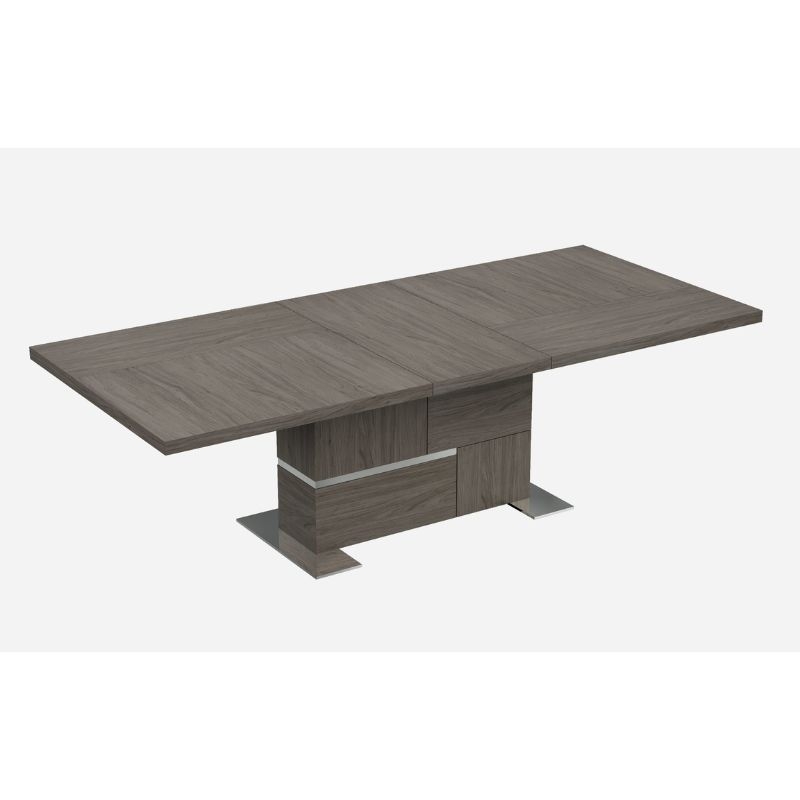 Picture of 79-98.5" Extendable Chestnut High Gloss Finish Dining Table