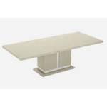 Picture of 78.5-98.5" Light Walnut high gloss veneer Extendable Walnut Dining Table