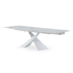 Picture of 104" extandable White Ceramic Marble Top table