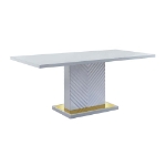 Picture of 71" Gray High Gloss Stainless Trim Base Dining Table