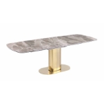 Picture of 63-94" inch Extendable Stone Top Dining Table