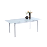 Picture of 63"-78" inch Extendable Black, Clear or White Glass Dining Table