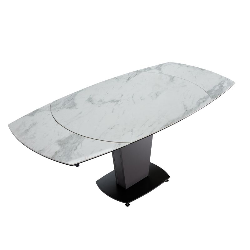 Picture of 47-71" Extendable White Marble Ceramic Dining Table