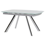 Picture of 69-83" Extendable White or Grey Glass Dining Table