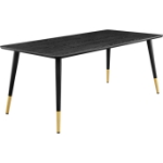 Picture of 71" Rectangular Matte Black Wood Dining tables