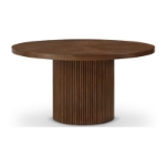 Picture of 59" Solid Wood Base Round Top With Fluted Base Dining Table