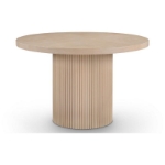 Picture of 48" Fluted Base Oak Wood Veneer MDF Top Dining Table