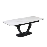 Picture of 35"x 63-79" Marbleized Sintered Stone Extendable Top Dining Table