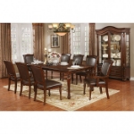 Picture of 66" Extends to 84" Brown Cherry, Espresso Expandable Dining Table