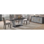 Picture of 71" Gray Bronze Marble Dining Table