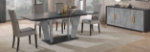 Picture of 71" Gray Bronze Marble Dining Table