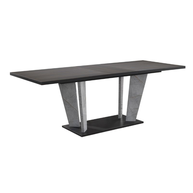 Picture of 71" Gray Bronze Marble Dining Table