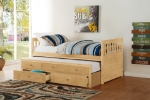 Picture of Twin Trundle Bed with Captain Headboard