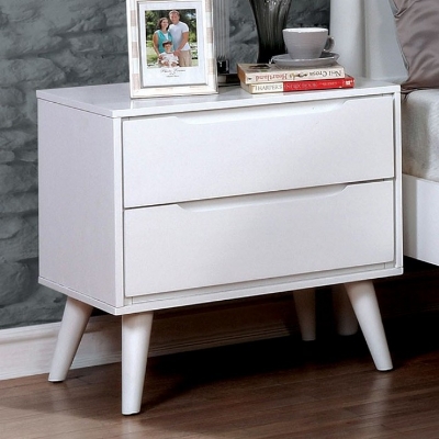 Picture of White and Black Night Stand