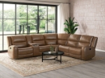 Picture of Genuine Leather Motion Sectional