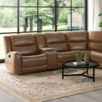 Picture of Genuine Leather Motion Sectional