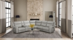 Picture of Genuine Leather Grey Sectional