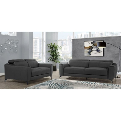 Picture of Genuine Leather Sofa and Loveseat