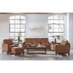 Picture of Top Grain Genuine Leather Sofa, Loveseat, Chair and Ottoman