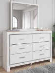 Picture of White Dresser and Mirror