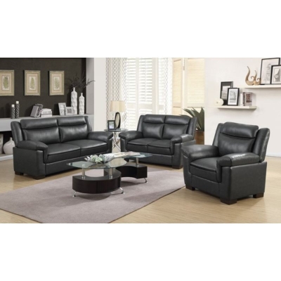 Picture of Bonded Leather stationary sofas and Loveseat