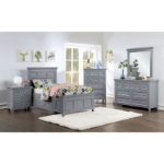 Picture of Grey and White Dresser and Mirror