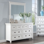 Picture of Grey and White Dresser and Mirror