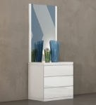 Picture of White Dresser and Mirror