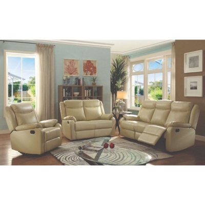 Picture of Leather Reclining Sofa, Loveseat and Recliner