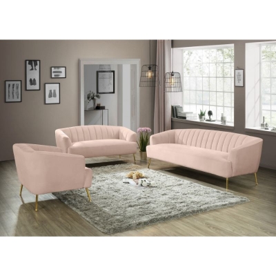 Picture of Velvet Loveseat, Sofa and Chair