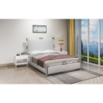 Picture of White PU Upholstered King Bed