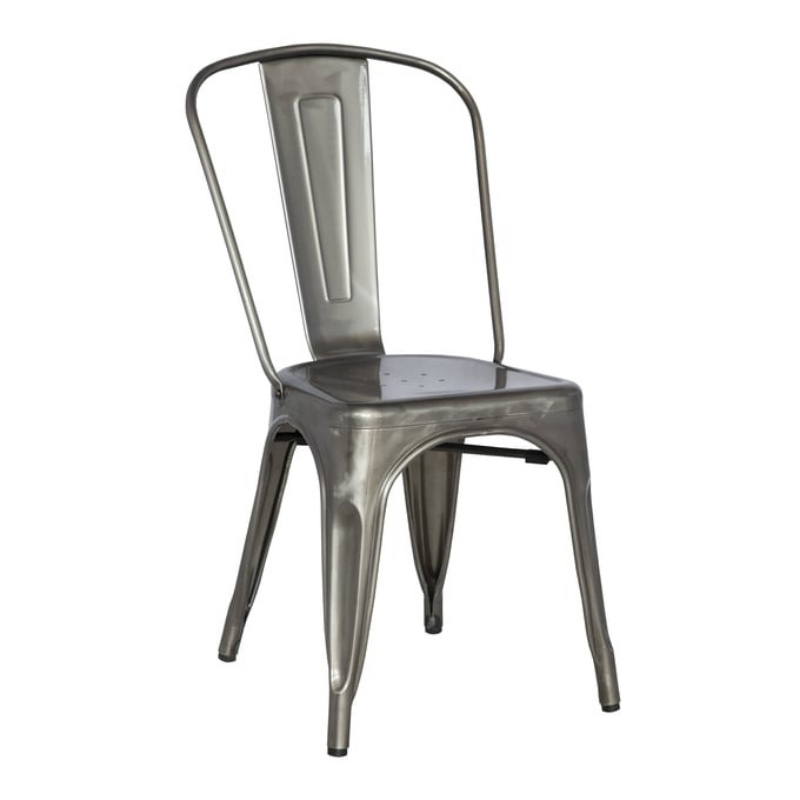 Lounge Around. Galvanized Steel Side Chair