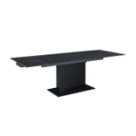 Picture of 63-95" Extendable Sintered stone top with marbleized matte black Dining Table