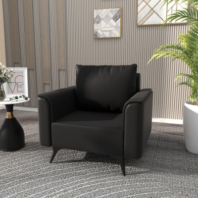 Picture of Single-Seater Sofa With Stainless Steel Legs And Removable Cushions